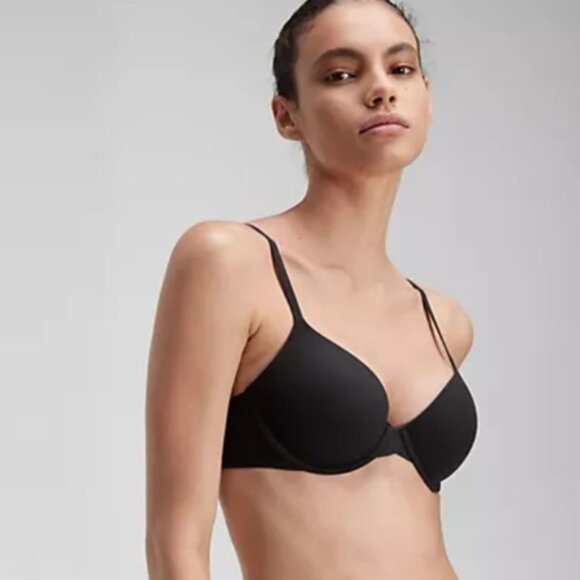 Calvin Klein Perfectly Fit Modern TShirt Bra Black Size 30C - Picture 2 of 13